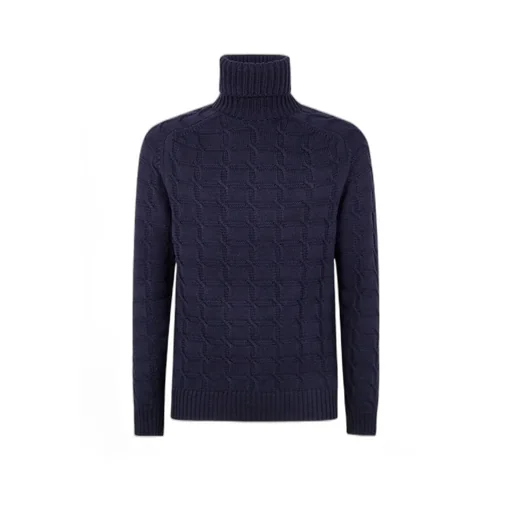 Cable-Knit Turtleneck Sweater