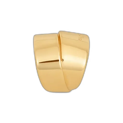 Formes Abstraites Ribbon Ring In Brass With Gold Finish