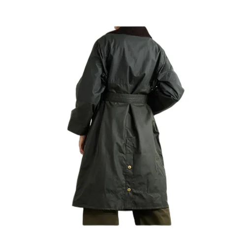 Belted Tartan-Cuff Coat
