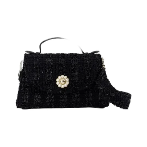 Valentine Pearl-Embellished Tweed Mini Bag