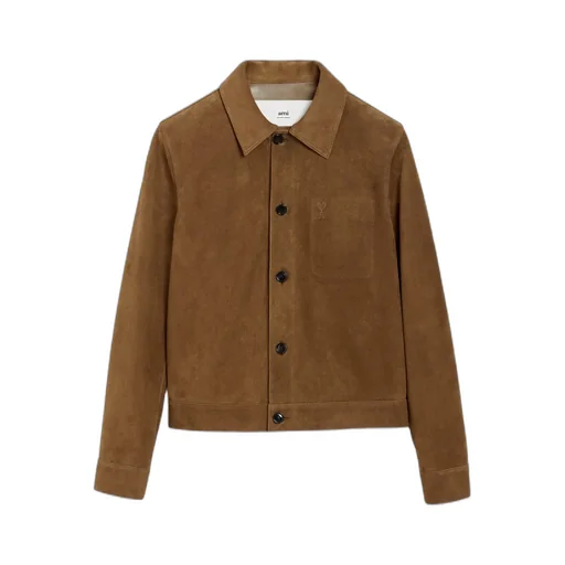 Long-Sleeved Leather Jacket