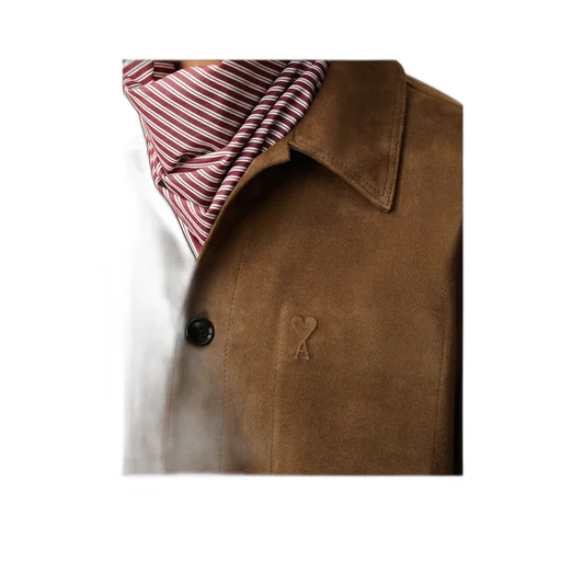 Long-Sleeved Leather Jacket