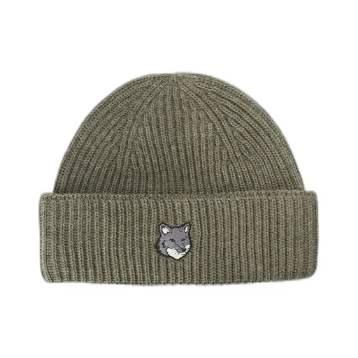 Maison Kitsun Fox Head Large Beanie