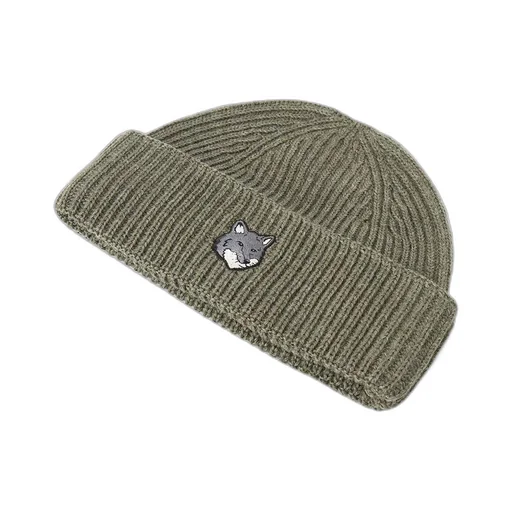 Maison Kitsun Fox Head Large Beanie
