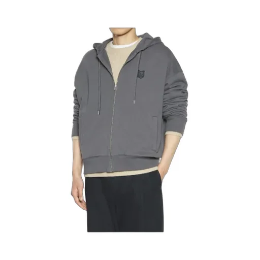 Maison Kitsuné Fox Head Zipped Oversized Hoodie