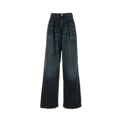 Ruffle Detail Denim Trousers