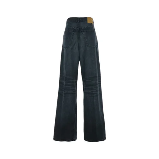Ruffle Detail Denim Trousers