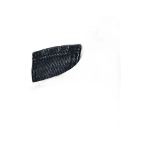 Ruffle Detail Denim Trousers