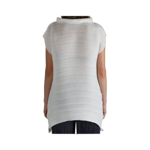 Asymmetrical-Hem Pleated Top