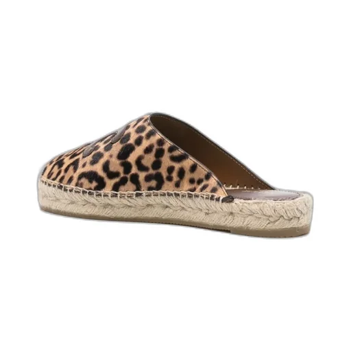 Les Espadrilles Celine Mule In Leopard Printed Hairy Calfskin