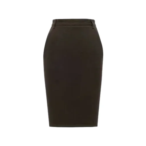 Saint Laurent Mid-Rise Denim Pencil Skirt