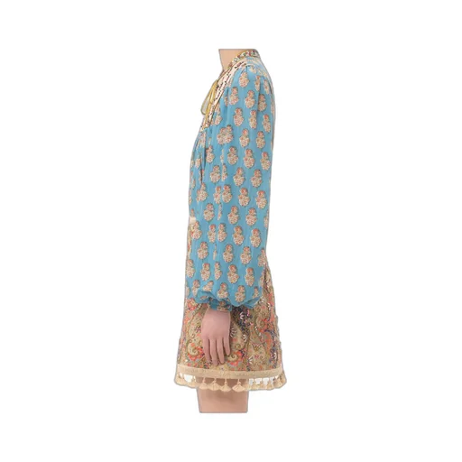 Cotton And Lurex Top With Petales D'amour Embroidered Print
