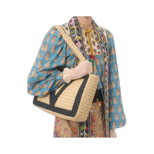 Cotton And Lurex Top With Petales D'amour Embroidered Print