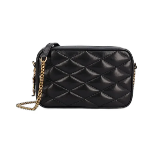 Logo Plaque Zip-Up Shoulder Bag
