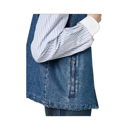 Cashmere Denim Blouson Vest