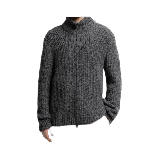 Alpaca & Wool Zip-Up Cardigan