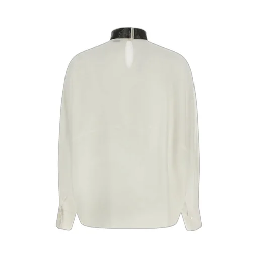 High-Neck Embellished Blouse