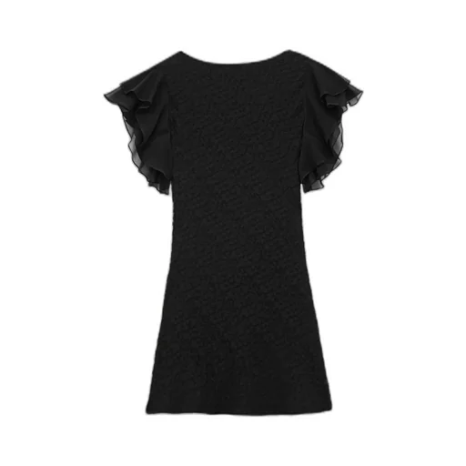 Saint Laurent V-Neck Short Skater Dress