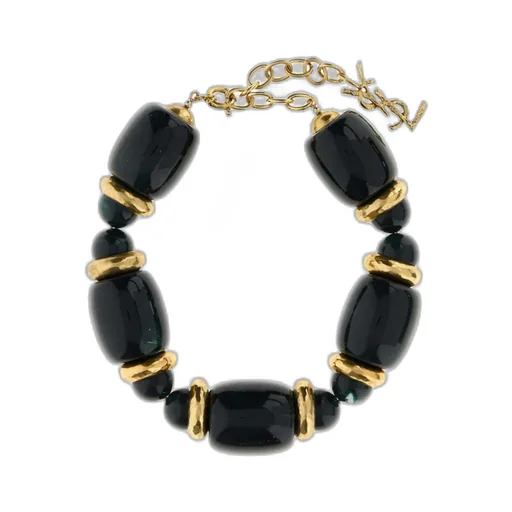 Saint Laurent Logo Plaque Braclet