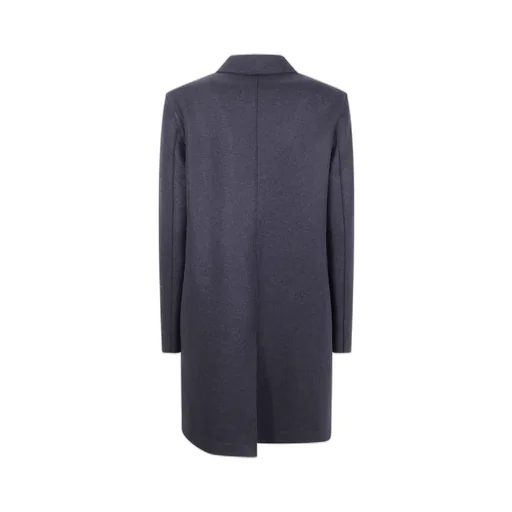 Button-Fastening Wool Coat