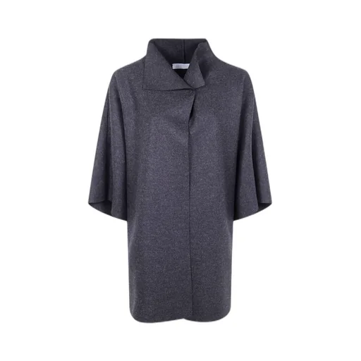 Mantle High-Neck Half-Sleeve Coat