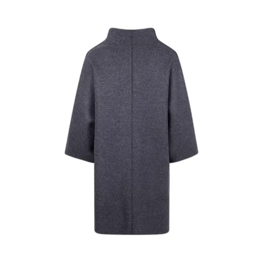 Mantle High-Neck Half-Sleeve Coat