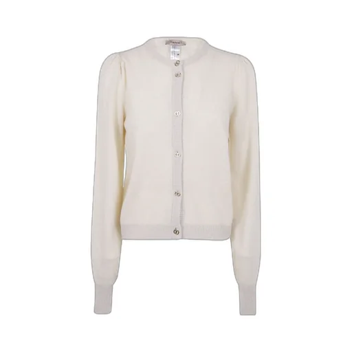 Puff-Sleeve Button Cardigan