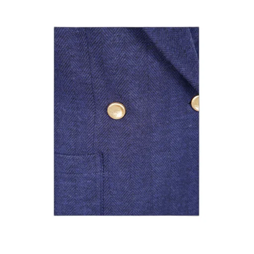 Herringbone Double-Breasted Jacket