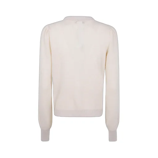 Puff-Sleeve Button Cardigan