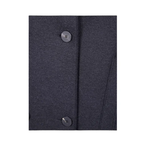 Double-Breasted High-Neck Coat