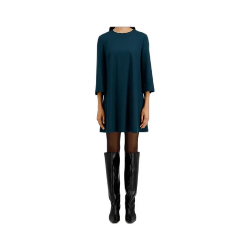 Long-Sleeved Wool Day Dress