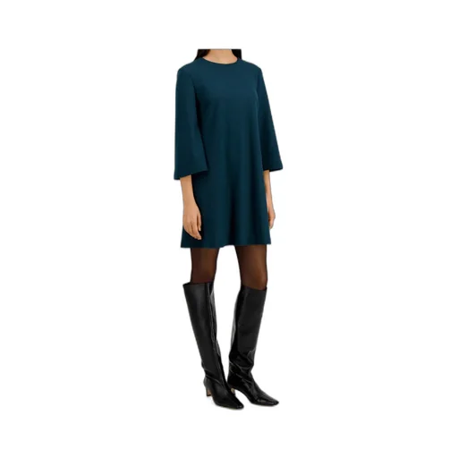 Long-Sleeved Wool Day Dress