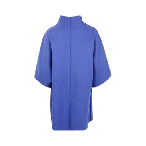 Mantle Folded-Collar Short-Sleeve Coat