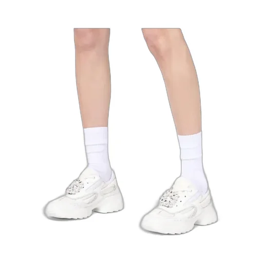 Viv' On The Run Sneakers In Leather And Fabric