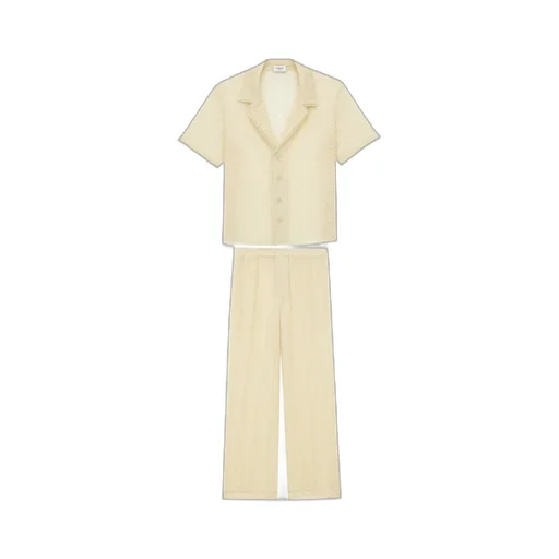 Saint Laurent Two-Piece Short-Sleeved Pajama Set