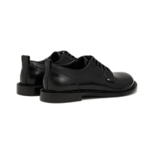 Black Leather Anatomical Toe Derbies