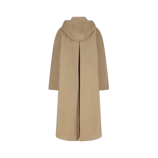 Hooded Logo-Plaque Coat