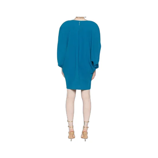 Bell-Sleeve Wool Mini Dress