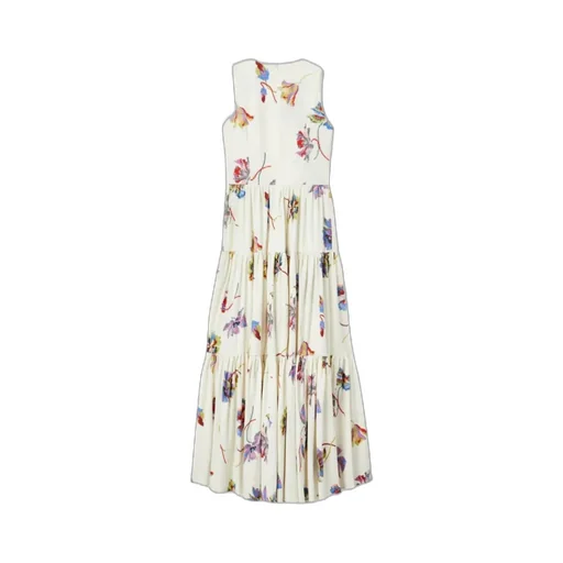 Big Sleeveless Tiered Floral Dress