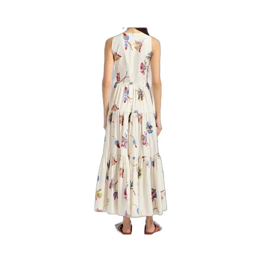 Big Sleeveless Tiered Floral Dress