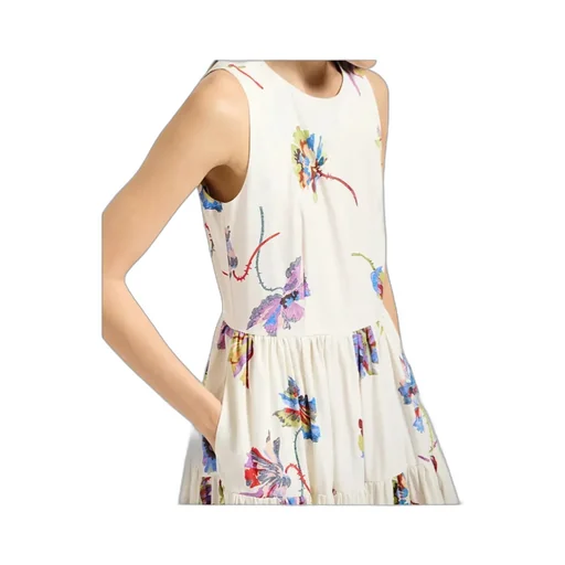 Big Sleeveless Tiered Floral Dress