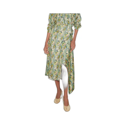 Printed Asymmetric Skirt