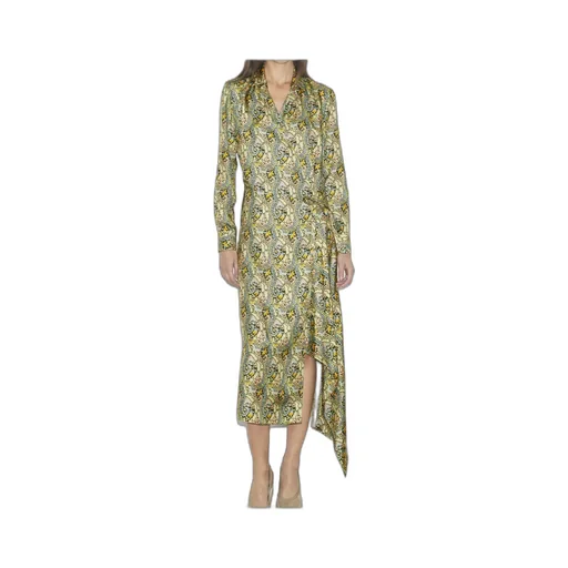 Paisley-Print Wrap Dress