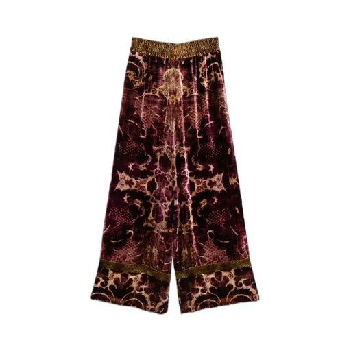 Elastic Waist Wide-Leg Pants