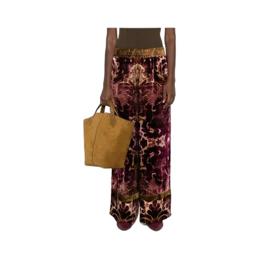 Elastic Waist Wide-Leg Pants
