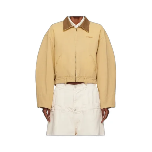 Cord-Collar Cotton Jacket