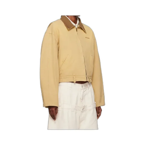 Cord-Collar Cotton Jacket