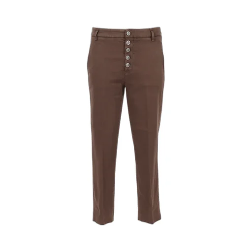 Button-Front Straight Trousers