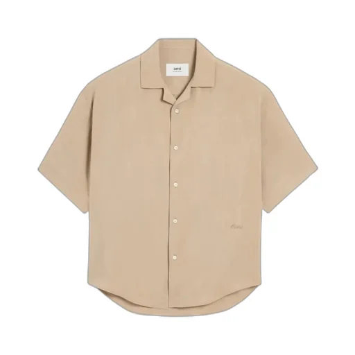 Beige Ami Camp Short Sleeved Shirt
