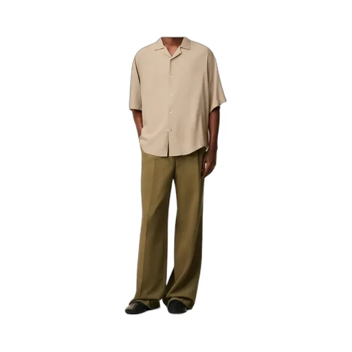 Beige Ami Camp Short Sleeved Shirt